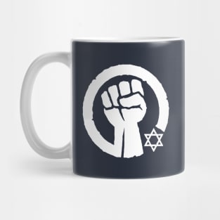 I stand with Israel - Solidarity Fist (white blue) Mug